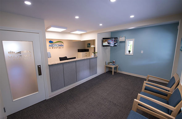 Midtown Dental reception and waiting room